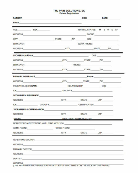 Patient Forms - TMJ Pain Solutions